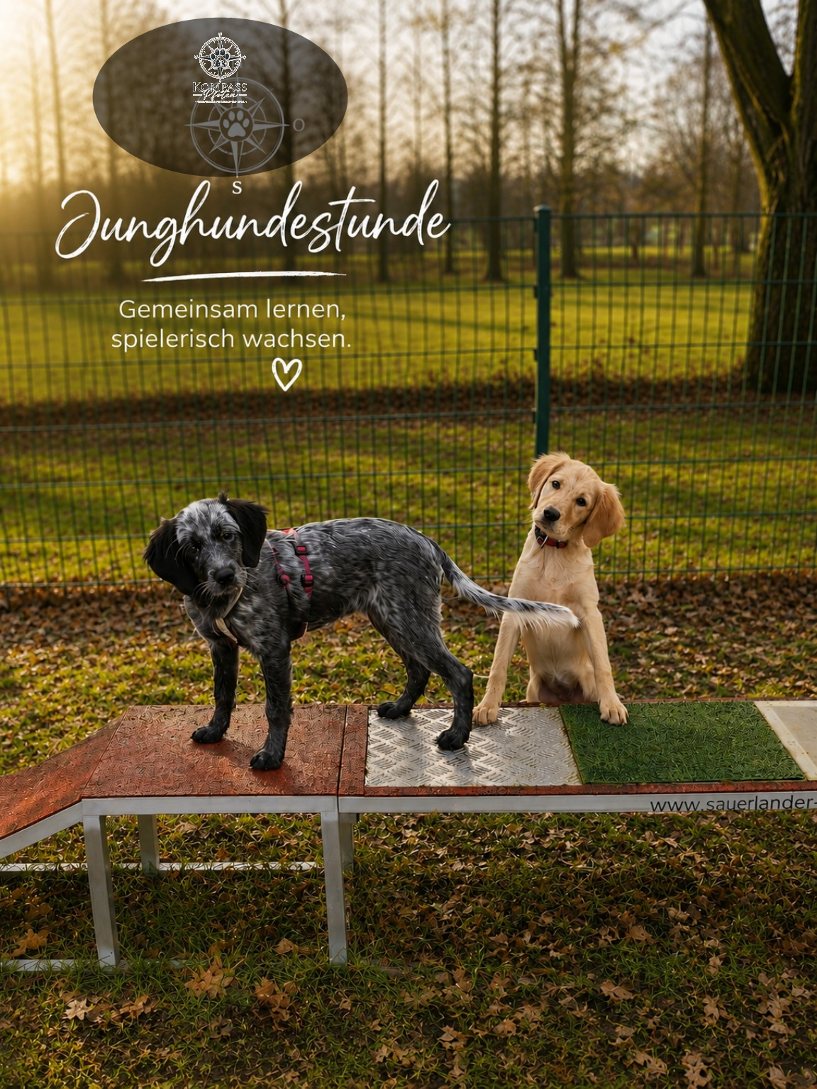 Junghundestunde – Junghunde beim Training